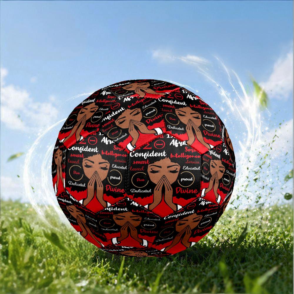 Delta Sigma Theta Size 5 Soccer Ball,Indoor/Outdoor Suitable for Training Matches Tournaments Practice Games Perfect Gift for Fan