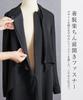 Black Formal Made of Japanese Fabric Washable Design Suit Jacket Drape Blouse Large Sizes Available Black LL [Nissen] Women's [Mourning Clothes/Formal