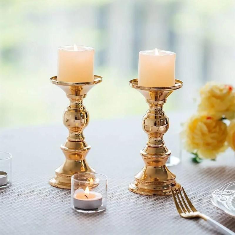 Hot salePractical Candle Holders Wedding Table Decorations Metal Stand Candlestick For Birthday Bar Party Living Room Home Decor