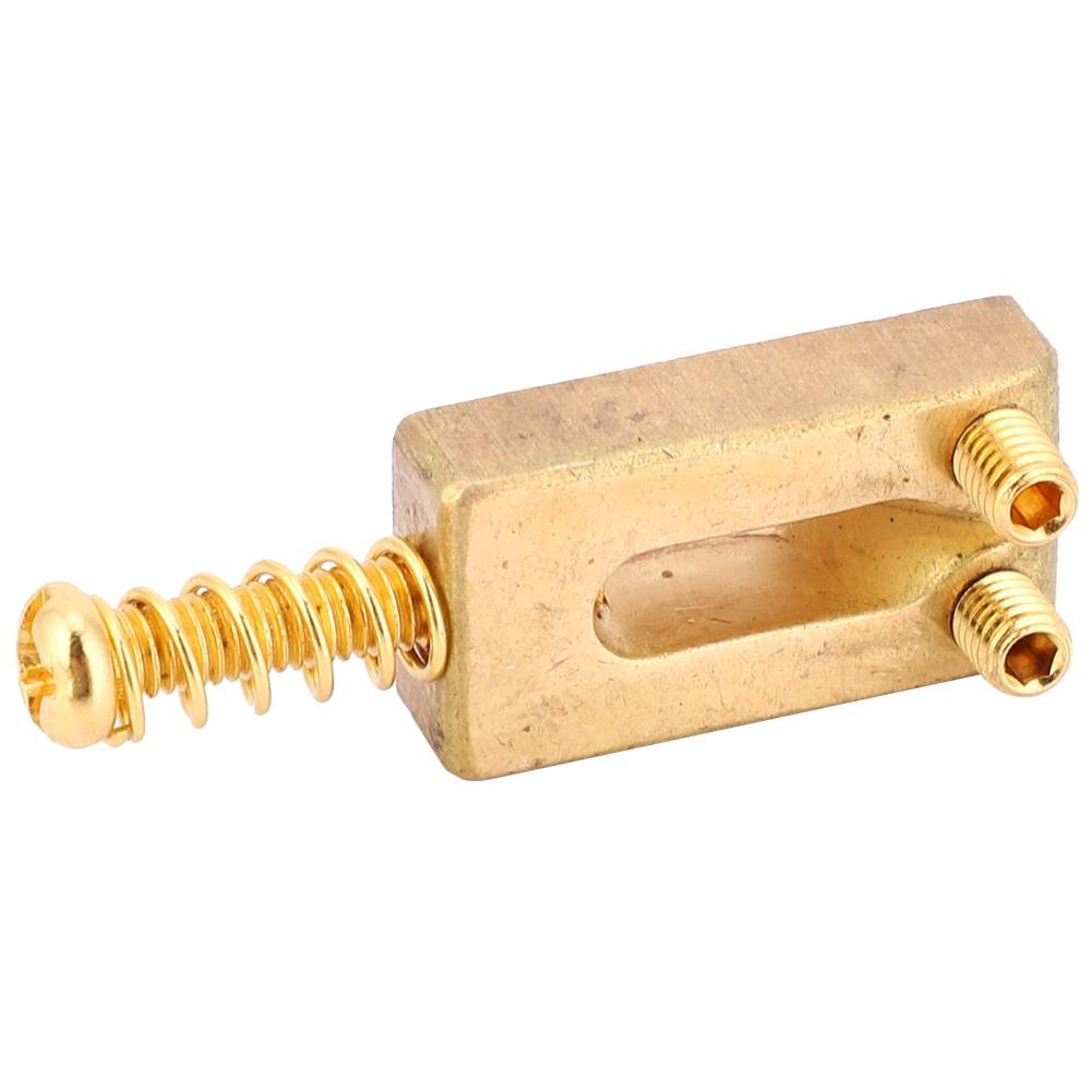 6 Pcs Electric Guitar Bridge Pin Brass Golden Color Guitar Accessory with Hex Wrench Kit