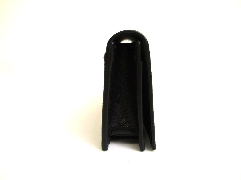 Authentic PRADA Black Saffiano Leather Card Case Card Holder #a929  Refurbished