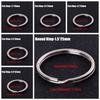 10Pcs/Pack 25/28/30/32mm Clasps Connectors Keychain Chain Loop Split Key Ring Stainless Steel