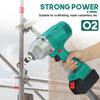 388vf 3/4 Inches Brushless Cordless Electric Impact Wrench 1900NM Power Tool with 19800Amh Li Battery