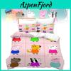 Peppa Pig 3D Digitaldruck Bettbezug Kissenbezug Set für Kinder Schlafzimmerdeko