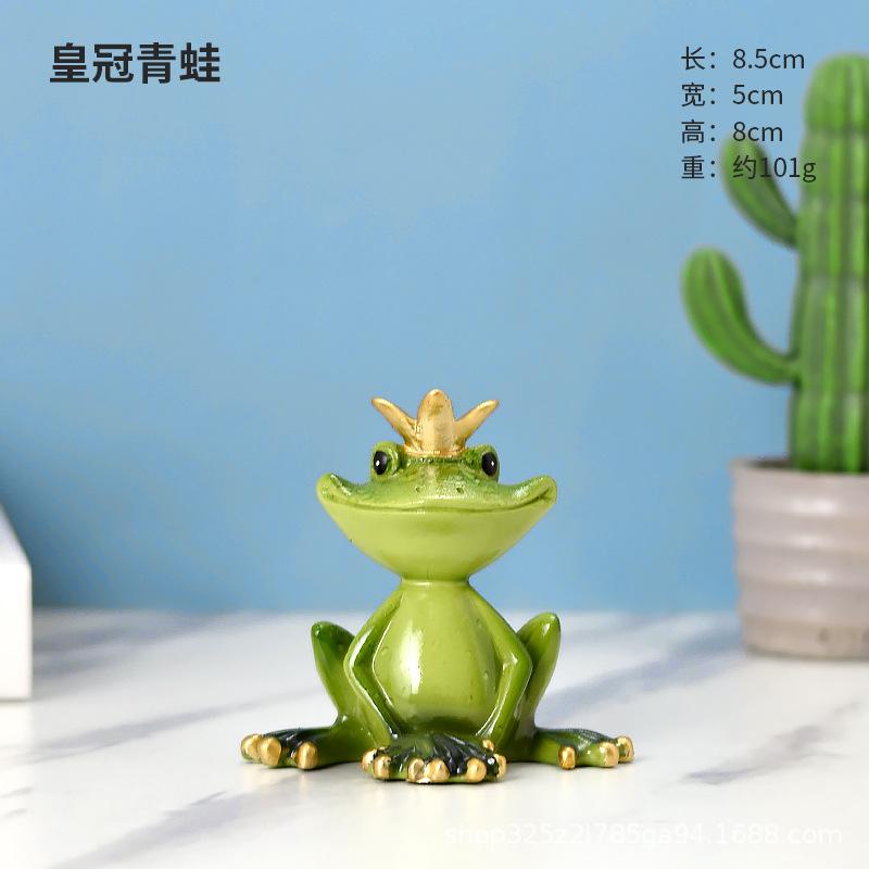 Nordic Yoga Frog Pastoral Animal Resin Crafts Abstract Yoga Frog Sculpture Cartoon Animal Living Room Ornaments Home Decoration