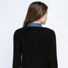 Black Lapel Half Shirt Detachable Adjustable Neckline Elegant Denim Fake Collar  Women