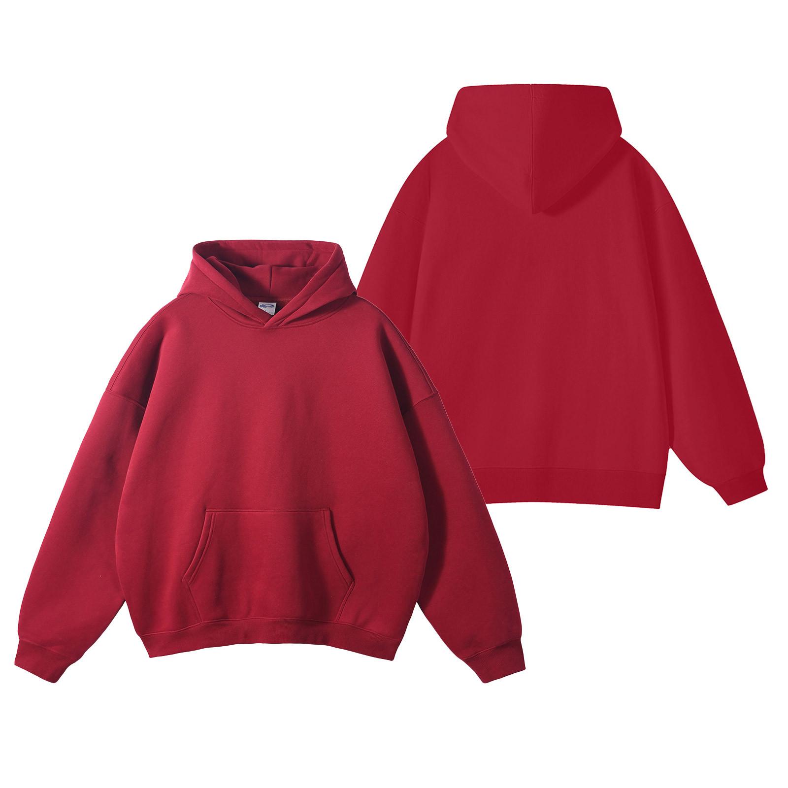 Спортивный костюм с капюшоном, унисекс, одежда для бега, пуловер с длинными рукавами, толстовка с капюшоном L винный