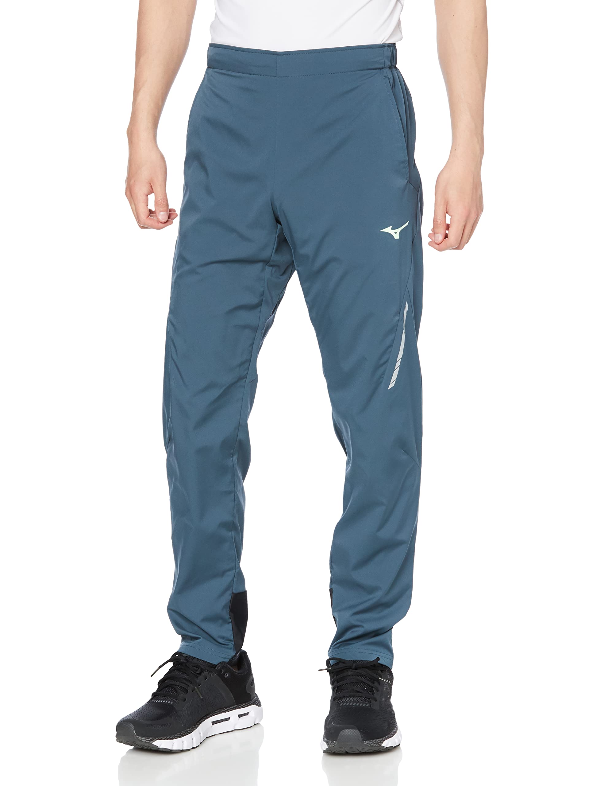 

Mizuno Training Wear Stretch Windbreaker Sea Size 2XL Pants, Water-Repellent, Sports, 32MF2010, Navy,