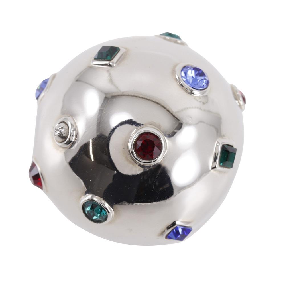 Louis Vuitton Bookle Dreille Ring Strass Cocktail Planet Rare Design multicolor/Rhinestone #6.8(US Size) 36.04g Unisex Used
