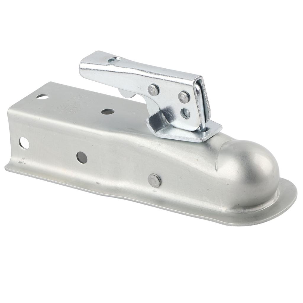Straight Tongue Trailer Coupler 2in Channel Secure Coupling for 1 7 8in Hitch Ball 2000lbs Weight Capacity