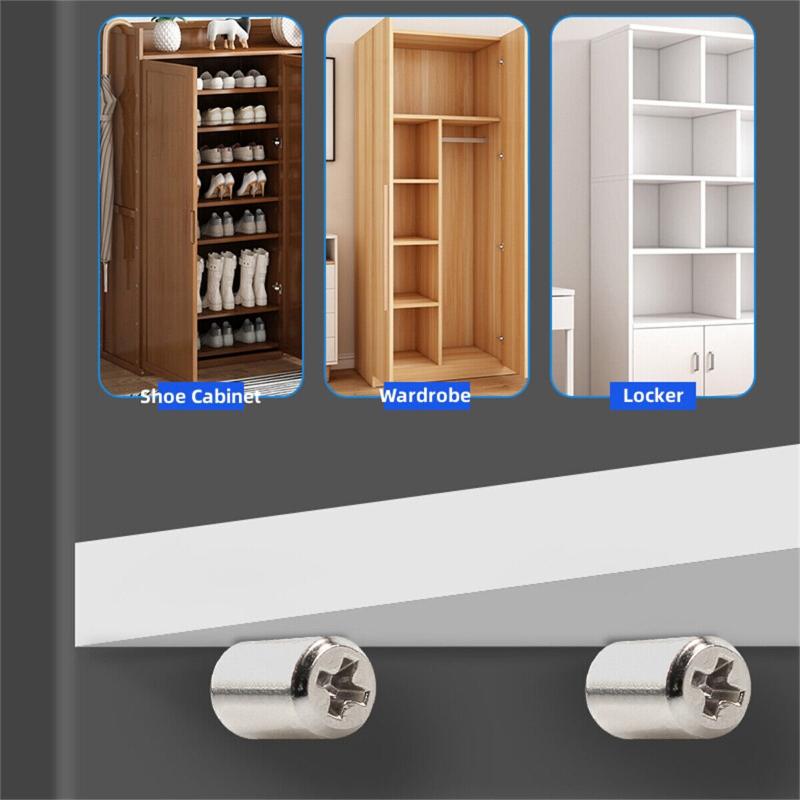 12/1Pcs Cabinet Board Screws Self-tapping Screw with Rubber Sleeve Laminate Support Cabinet Wardrobe Hard Nonslip Partition Nail