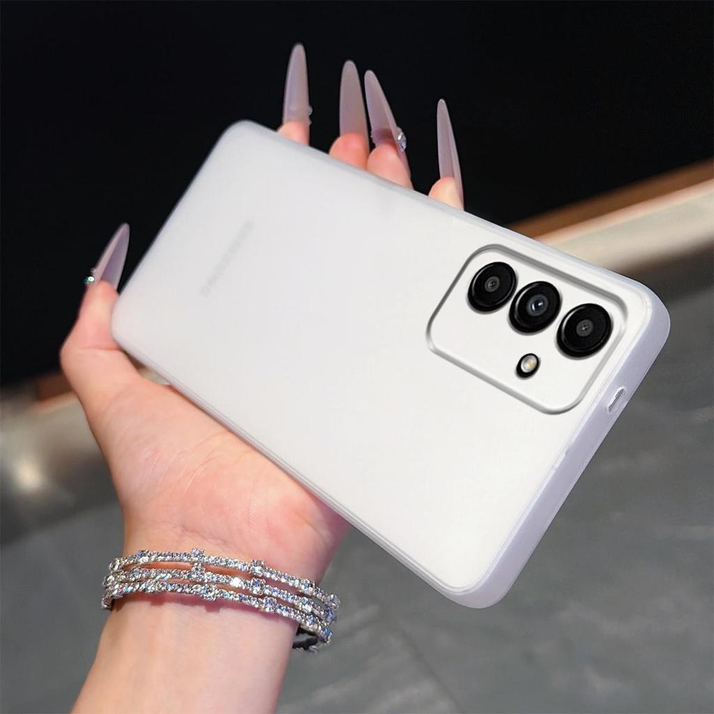 Morandi Color Semi Clear Matte Phone Case for Samsung Galaxy A57 5G,A56,A55,A54,A37,A36,A35,A34,A26 Soft TPU Shell