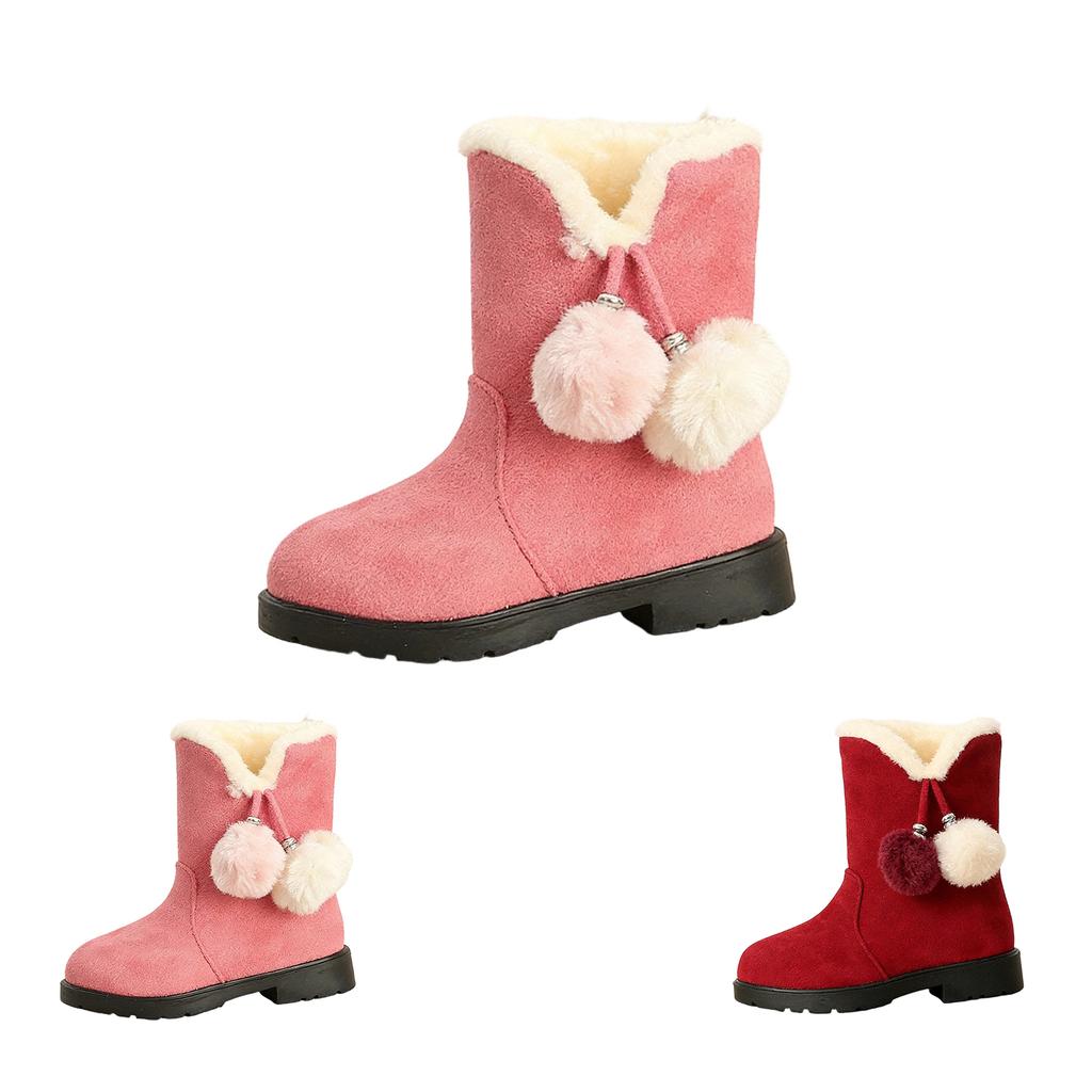 Fashionable And Cute Fleece,lined Warm Cotton Boots For Girls