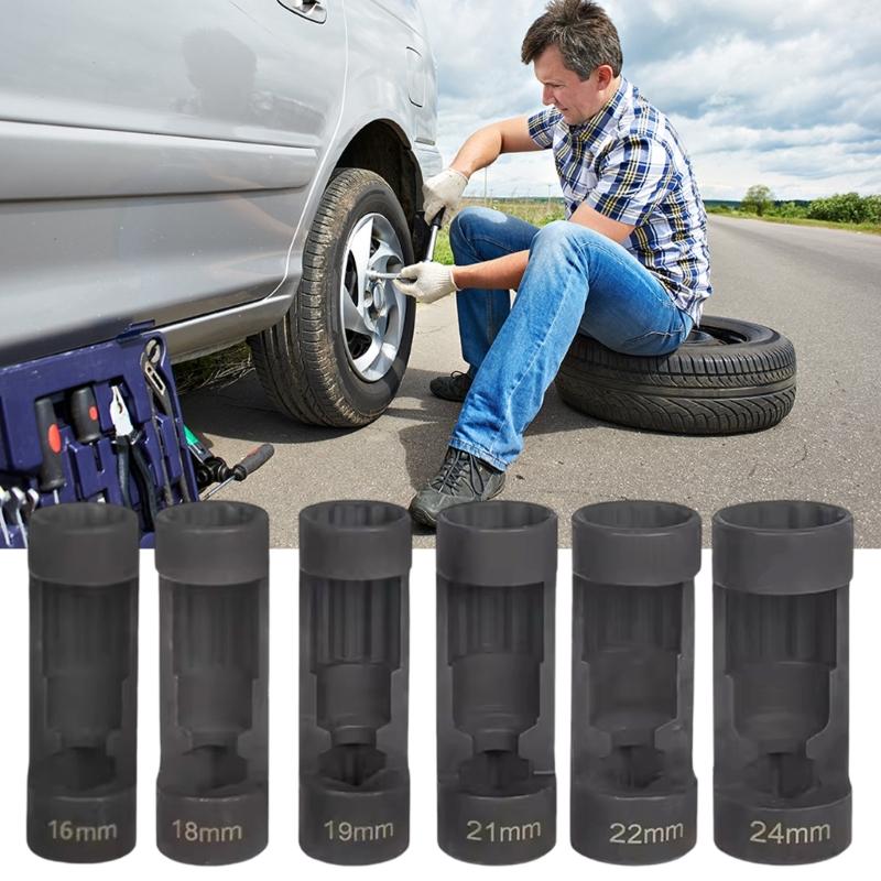 6-teiliges Stoßdämpfer-Nuss-Entfernungs-Steckschlüssel-Set Mit 12-Punkt-Design Für Reparatur Und Wartung Von Fahrzeugaufhängungen