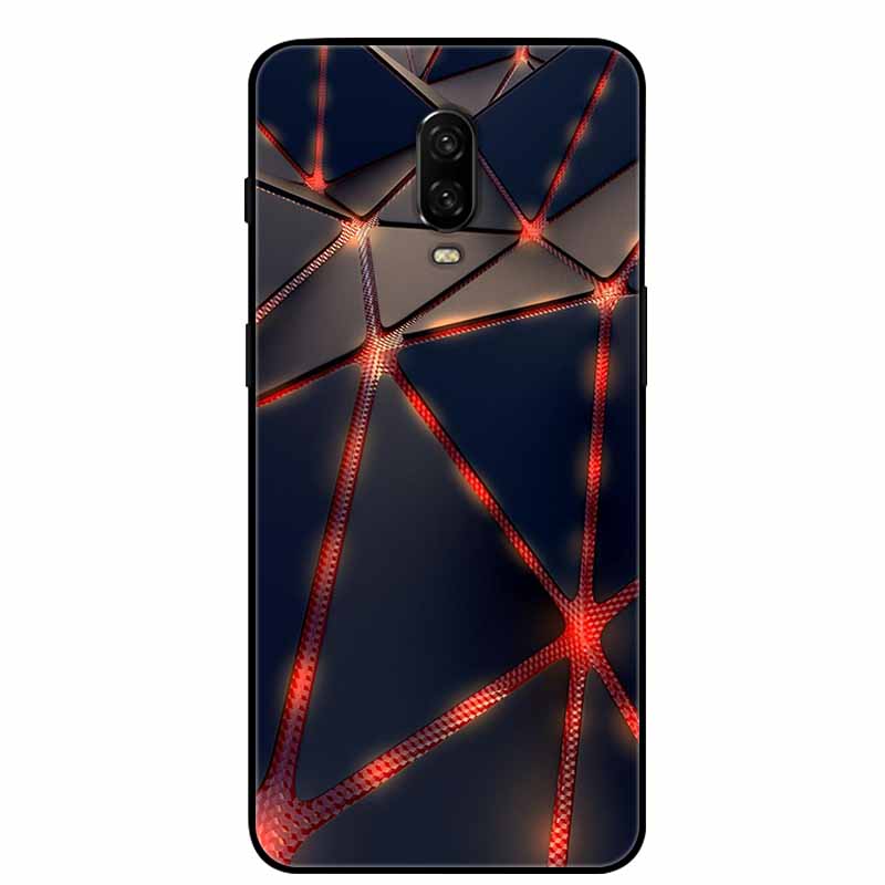 Para Capa One Plus 6 / 6T Animais Pintados Preto TPU Silicone Macio Amortecedor para Oneplus 6T 6 T Capas à Prova de Choque Lobo Legal Bolsa Coque