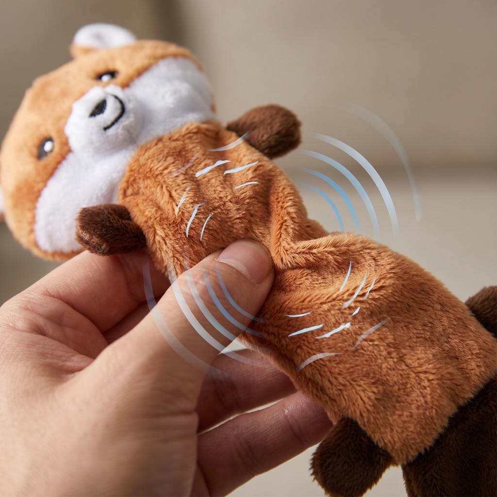 Jouet pour chien en peluche avec couineur et papier froissé Long Doux Durable Jouet à mâcher pour animaux de compagnie pour chiens de petite, moyenne et grande taille Jeu interactif