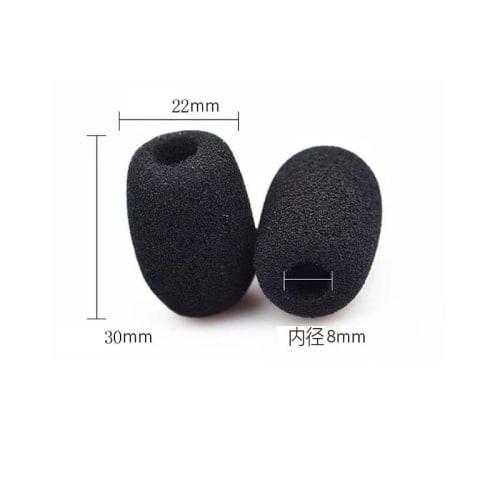 Set of 5 Microphone Sponges, Loudspeaker Noise Reduction Microphone Sponges, Headset Intercom Microphone Windscreen Covers, 12mm Inner Diameter, High-