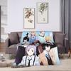 Anime Bungo Stray Dogs Blanket Coral Fleece Plush Print  Multi-function Warm Throw Blankets for Sofa Bedroom Bedspreads
