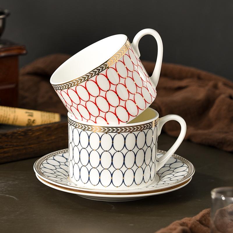 Ceramic Coffee Cup High End Exquisite Afternoon Tea Cup High End Light Luxury High Value Cup Disc Set Women's Latte Cup