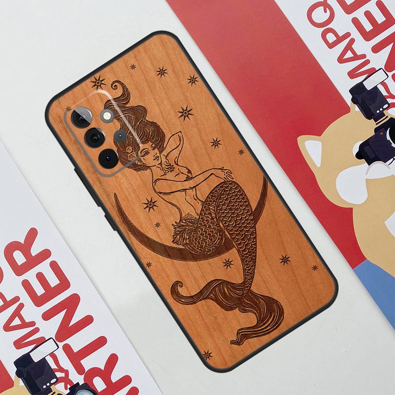 Buddha Jesus Guadalupe Wood Phone Case For Samsung Galaxy A53 A33 A23 A13 A52 A32 A22 A12 A51 A71 A14 A24 A34 A54 A21S