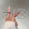 Oversized Pilot Sunglasses  New in Vintage Double Bridge Shades Trendy Fashion Korean Style Brand Design Sun Glasses