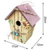 7.8 Inch Wooden Birdhouse Hand Painted Bird House for Outdoor Hanging Bird House Garden Decoration