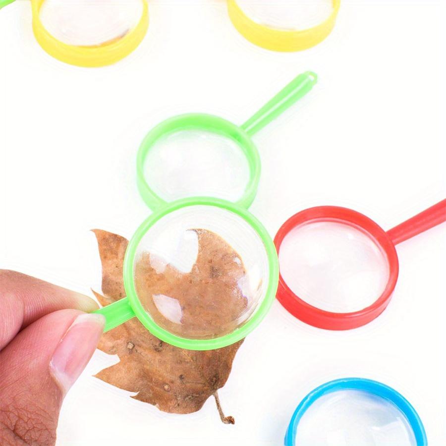 48pcs 2inch Plastic Handheld Magnifiers - Colorful Magnifying Glasses with Clear Lens for Outdoor Nature Exploration, ZSY