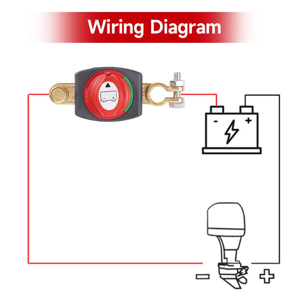 12-48V Power Cut Master Isolator 300A Battery Disconnect Switch For Cars, Rvs & Boats (Negative, On/Off) Battery Isolator
