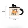 Ceramic mug with lid, girls' girlfriends' creative trend water cup, boys' practical small gift