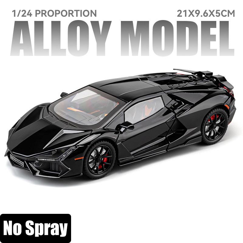 Spray 1:24 Lamborghini Revuelto Countach LP500S Supercar Alloy Metal Diecast Model Car High Simulation Home Trendy Ornaments Toy