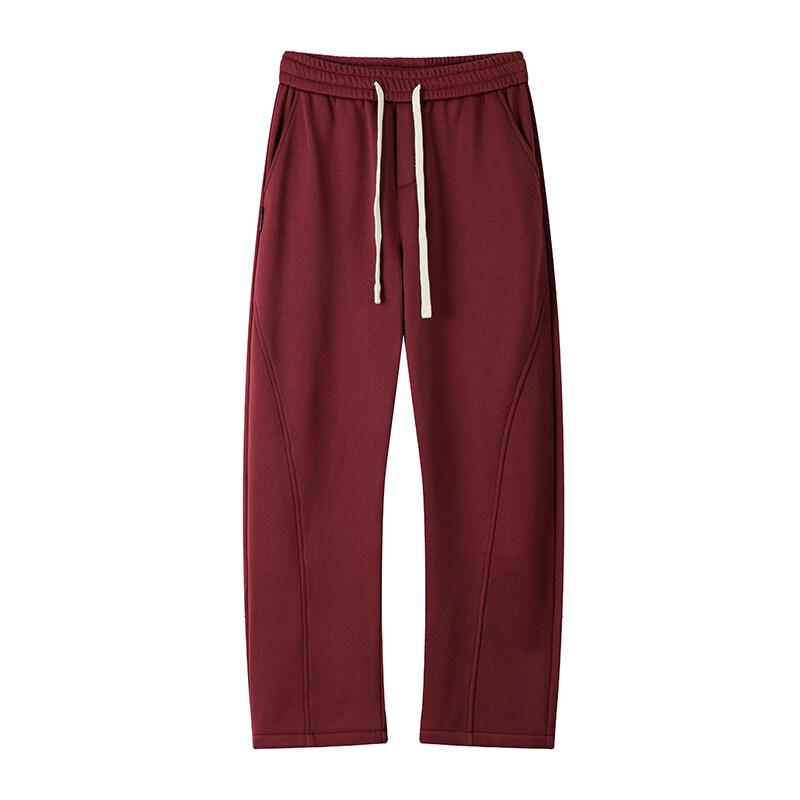 Winter new large-size sickle pants neutral velvet thickened wide-leg pants warm sports casual pants are available in one piece.