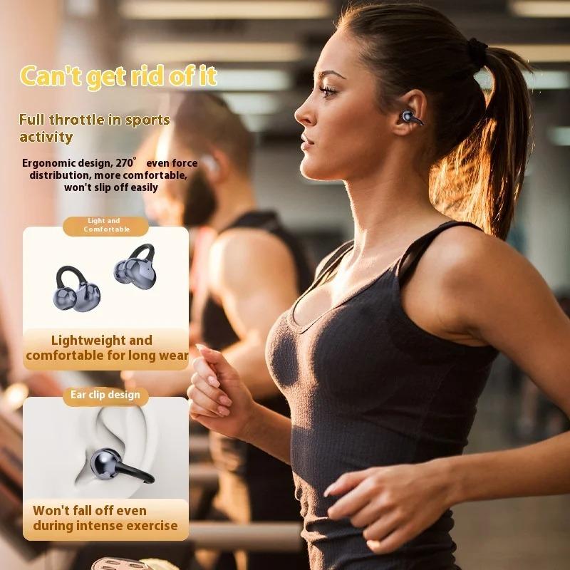 Xiaomi Bluetooth Wireless Ear Clip Earbuds Waterproof Sports Headphones with Noise Cancellation Long Playtime Built-in Microphone