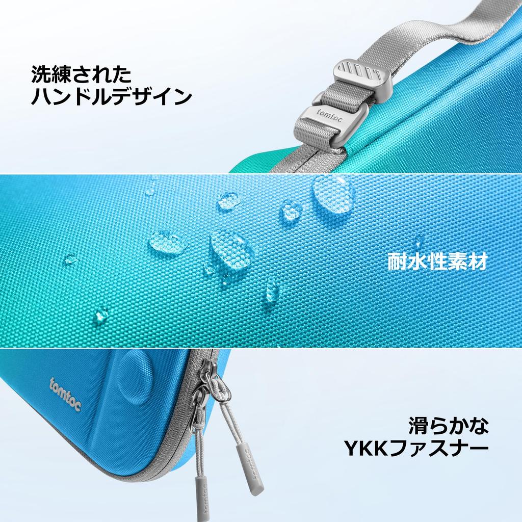 Hard Case for Nintendo Switch 2 by Slim Case for Switch 2 Portable Carrying Hard Holds 12 Game Accessory Neon Blue Tomtoc, 2025, Model, Case,