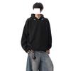 American Heavy Black Hooded Sweater Men's Tide Autumn and Winter New Loose Casual Fleece Thickened Hoodie Jacket