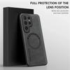 Magnetic Leather Phone Case For Samsung S24 S25 Ultra S23 FE S22 S21 S20 5G Note 20 Ultra 10 Plus Wireless Charging Cover