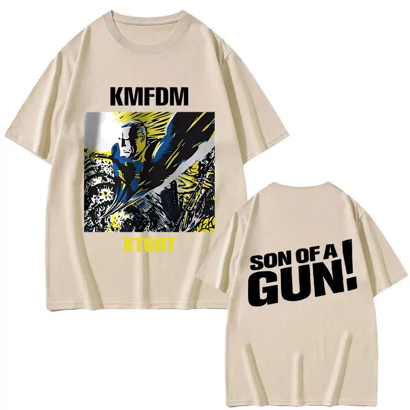 2026summer Rock Band KMFDM XTORT Doublesided Printed Tshirt Mens Fashion Pure Cotton Retro Gothic Street Casual Loose Tshirt