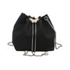Summer New Popular Aesthetic Casual Simple Fashion Chain Commuter Shoulder Crossbody Bucket Bag Lightweight Bag