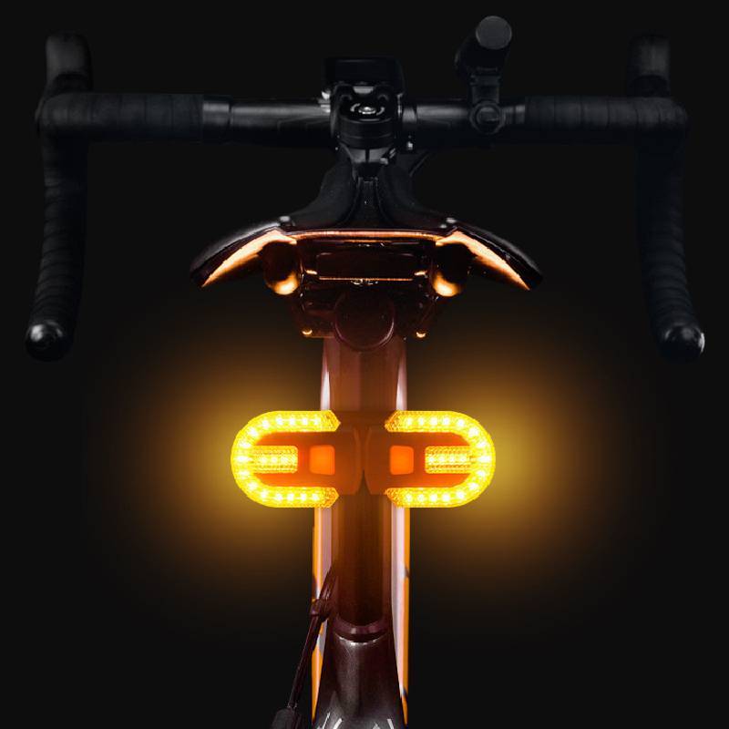 Bicycle Tail Light Wireless Remote Turn Signal With Charging For Night Cycling