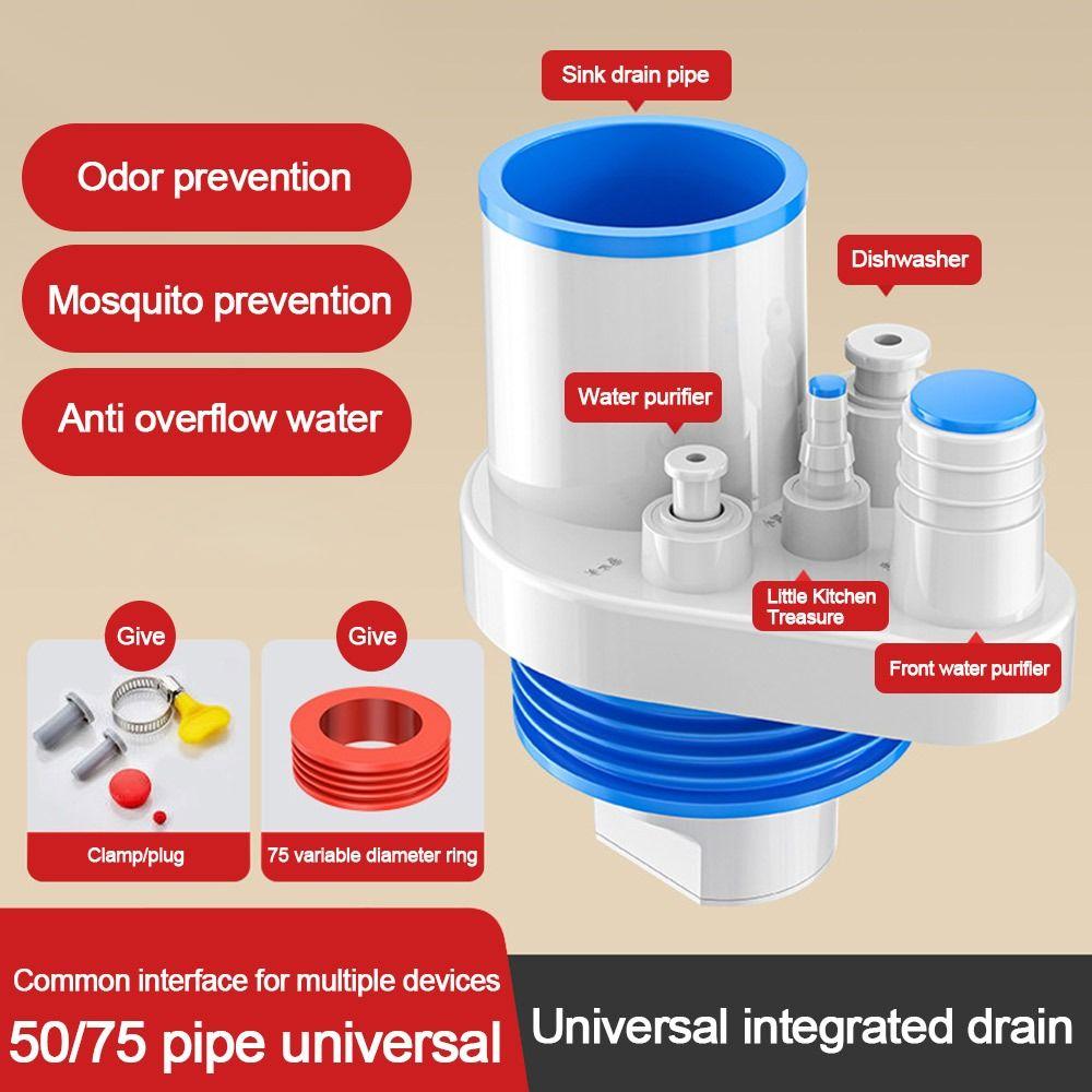 Anti Odor Sink Drain Pipe Adapter Drainage Water Pipe Joint  Washing Machine Drainage Supplies