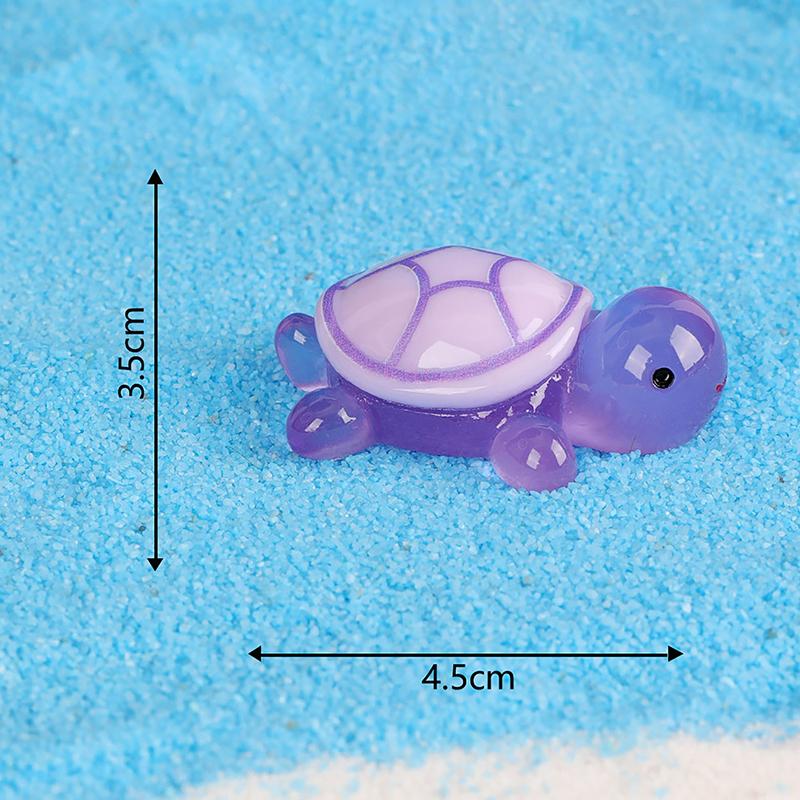 Small Fish Tank Micro Landscape Decoration Noctilucent Small Turtle Moss Landscaping Resin Crafts Desktop Ornaments Accessories