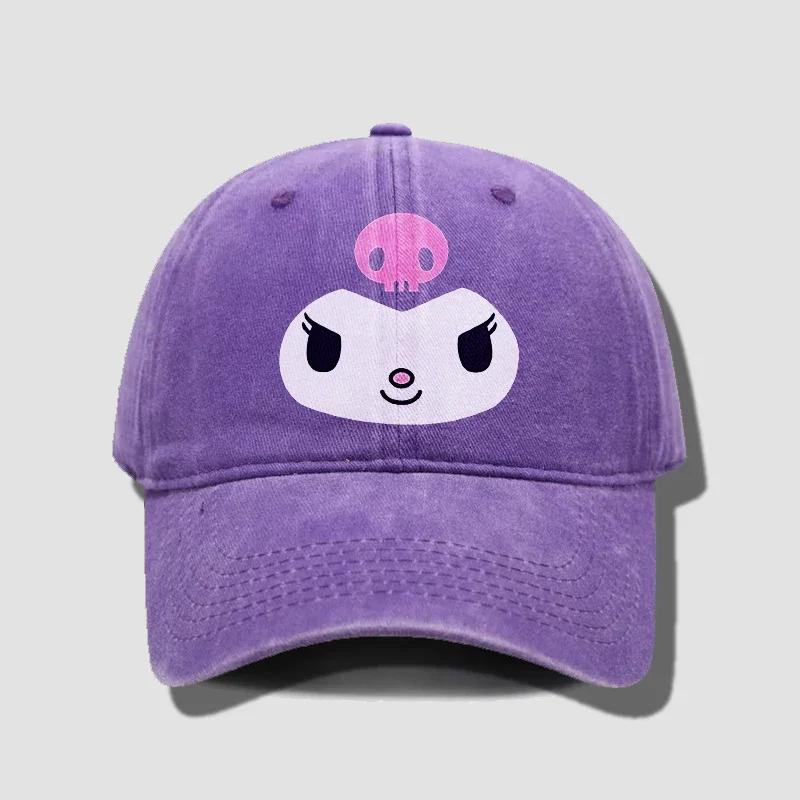 Kuromi Baseball Caps Adult Outdoor Hat Cute Anime Melody Cinnamoroll Sanrios Cap Cotton Cartoon Bonnet Girl Headgear Women Gift