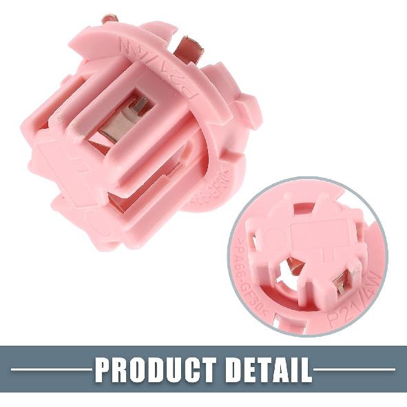 2 Pcs Rear Tail Light Lamp Bulb Socket No.A2108260082 for Mercedes-Benz E320 1996-2002 W210 for W220 S430 S500 2000-2006 Plastic Pink