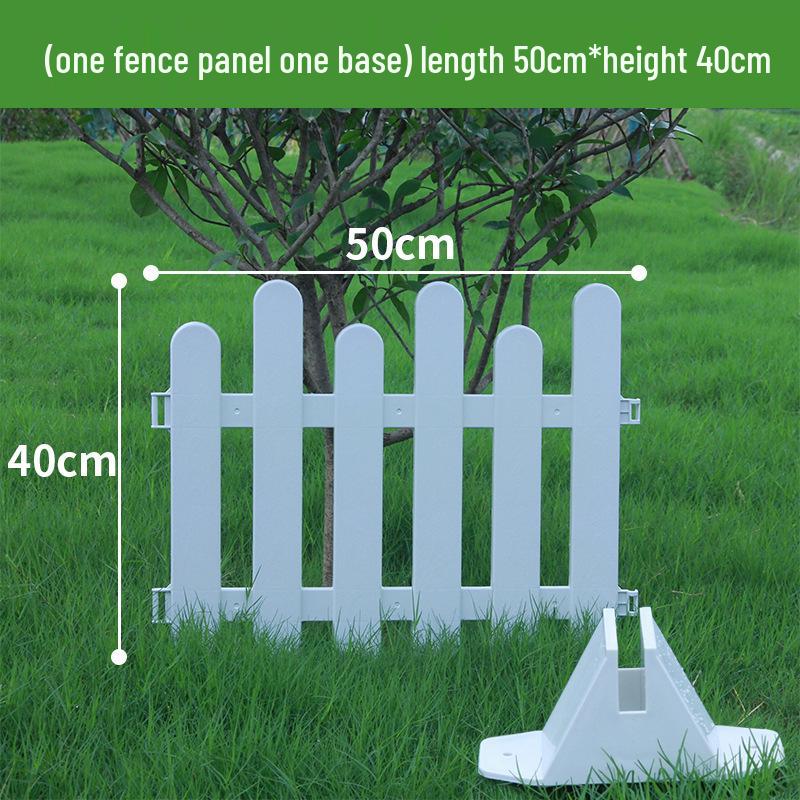 Dual-Use Plastic Picket Fence for Garden, Flower Bed, Courtyard, or School