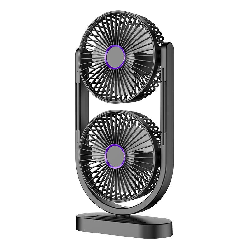 Compact Wireless USB Rechargeable Desk Fan - Silent, Portable, Strong Wind