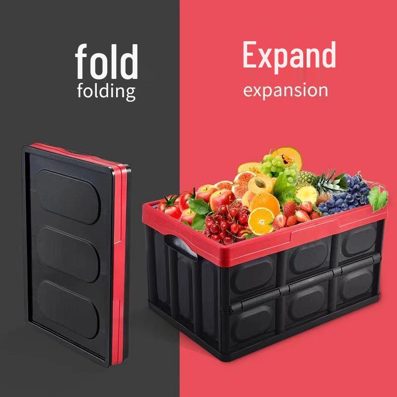 Extra Large Plastic Folding Storage Box for Clothes and Outdoor Car Organizing
