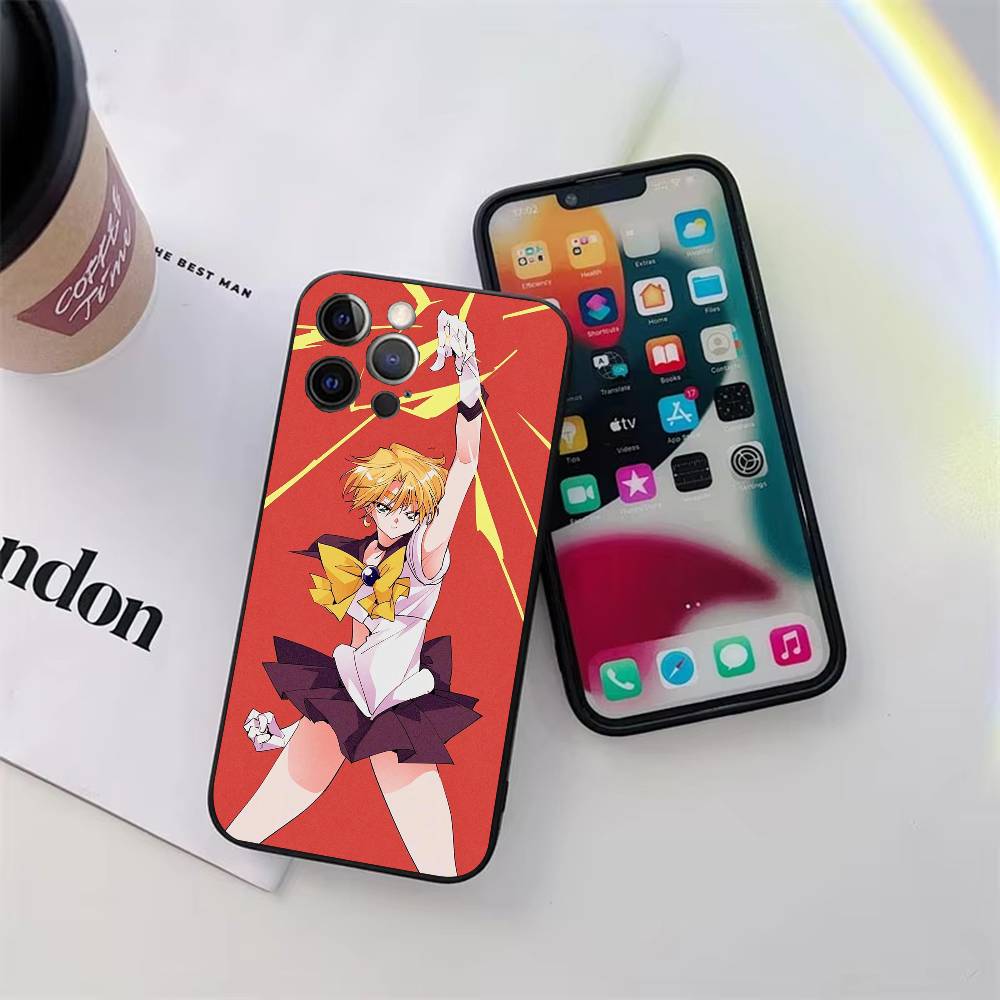 Cool Sailor U-Uranus Anime Sailor M-moon Phone Case Silicone Soft For IPhone 17 Air 16 15 14 13 12 11 Plus Pro Max Plus