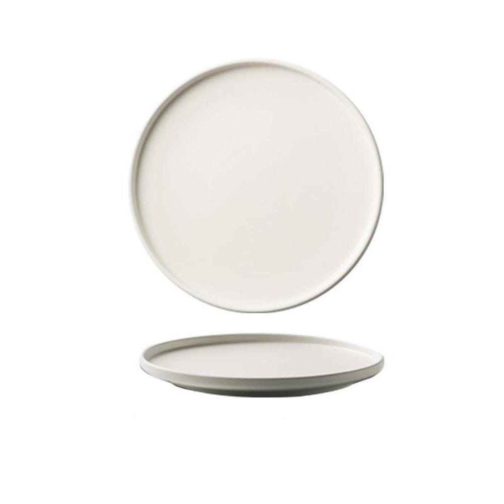 

Керамическая тарелка для стейка Плоский поднос для хранения Посуда Западное блюдо Дим сам S белый