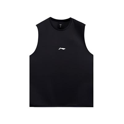 Li Ning Sports Comfortable Simple Versatile Summer Casual Lightweight Breathable Sleeveless Top Fitness Training Unisex Tops Black YVSW023-2
