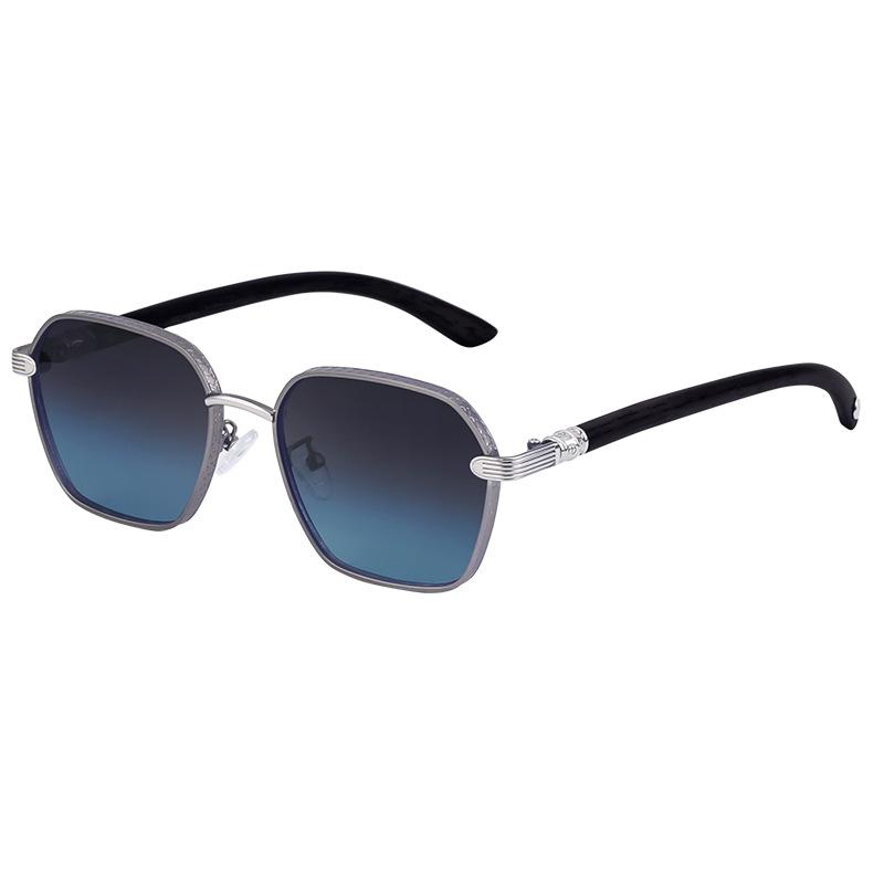 Men Fashion Sunglasses Vintage Polygon Driving Classic Metal Frame Sun Glasses UV400 Gradient Mirror Shades Eyewear