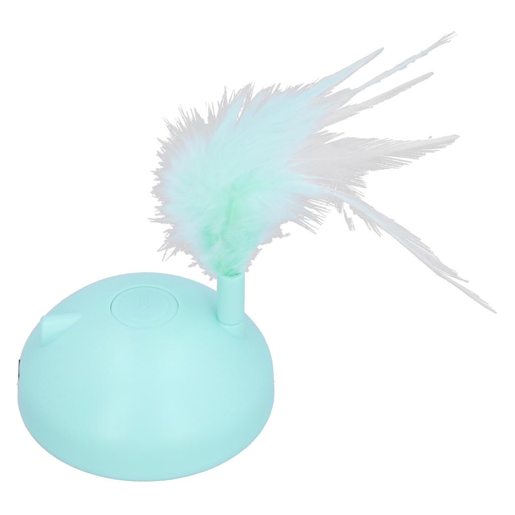 Electric Pet Funny Cat Flashing Ball Feather Turntable Toy Cat Scratching Interactive Play